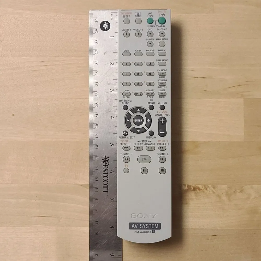 Sony RM-AAU002 AV System Remote Control Replacement Gray Tested/Working OEM